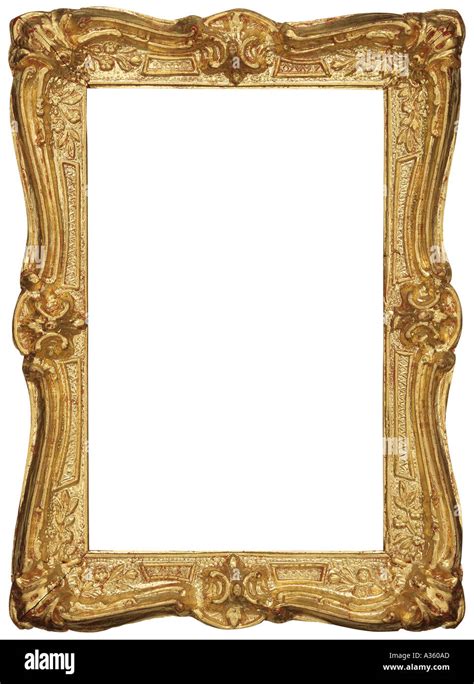 A Vertical Gold Gilded Rectangular Decorative Shiny Ornate Antique