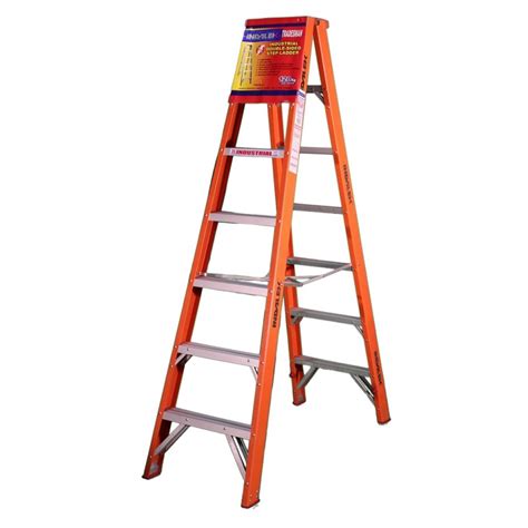 Indalex Tradesman Fibreglass Double Sided Step Ladders 7ft 2.1m