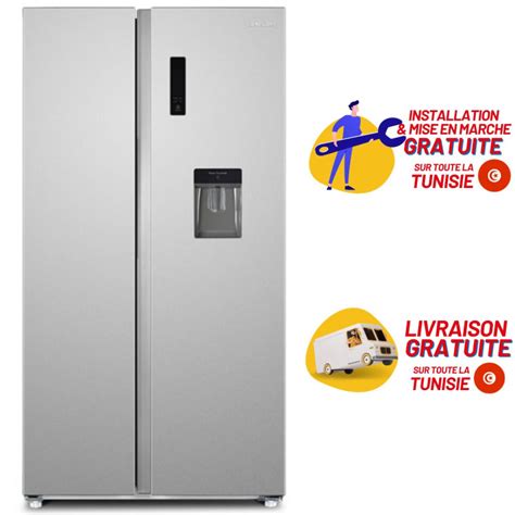 Réfrigérateur NEWSTAR SIDE BY SIDE NOFROST 630L Inox au Meilleur Prix