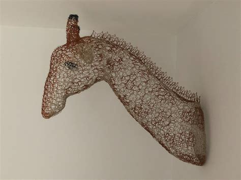 Giraffe Wire Sculpture Wall Art Etsy