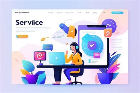 Premium Photo Customer Service Call Center Landing Page Online