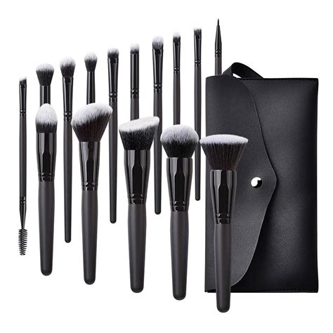 St7284 Black 15pcs Makeup Brush Setprivate Label Makeup Brush Manufacturerpersonalize Makeup