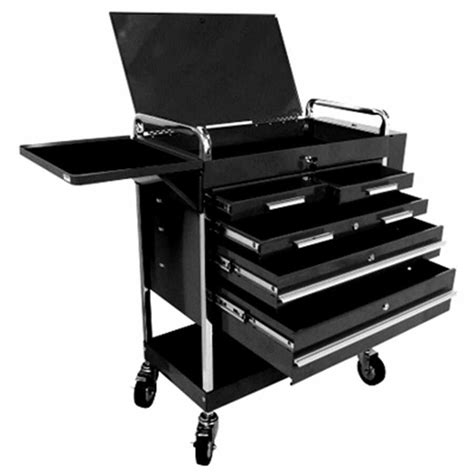 Heavy Duty 5 Drawer Service Cart Black By Sunex Tools