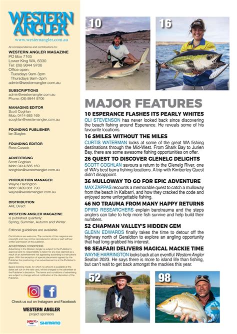 Western Angler Magazine Subscriptions And March 2024 Issue