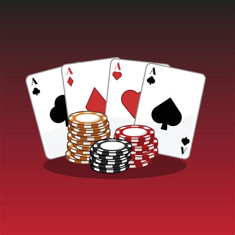 Playing Card and Stack of Casino Chips Illustration 14173347 Vector Art