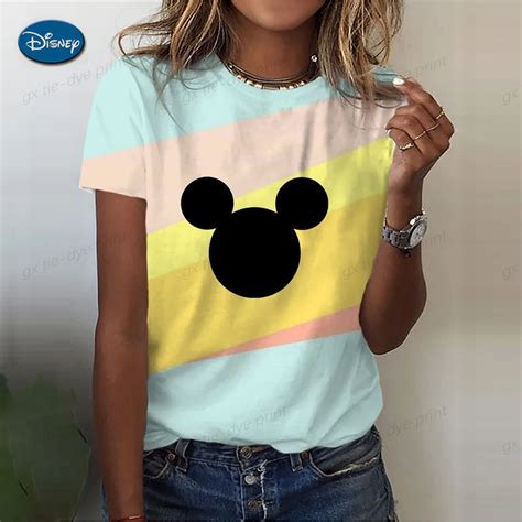 Disney Mickey Mouse Printed Women S T Shirt Fashion O Neck Women S