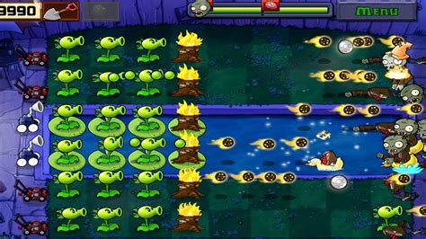 Plants Vs Zombies Pools Night Edition Version Unlimited Weapon 🔫 Unlimited Sun 🌞 Youtube