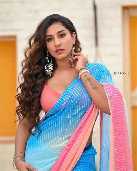 Vishnu Priya Looks Hot In Saree Glam Actress
