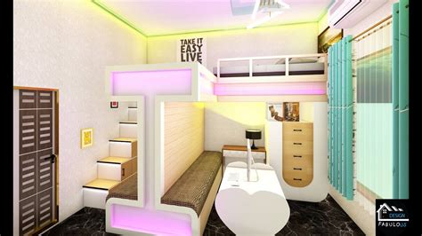 fabulous loft bed with hidden storage/cozy gaming area/minimalist space ...