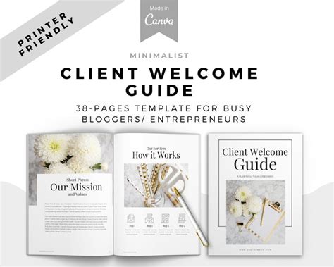 Minimalist Editable New Client Welcome Packet Canva Template The Blog Creative