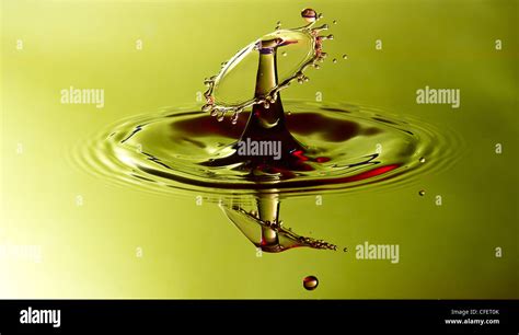 water splash in green Stock Photo - Alamy