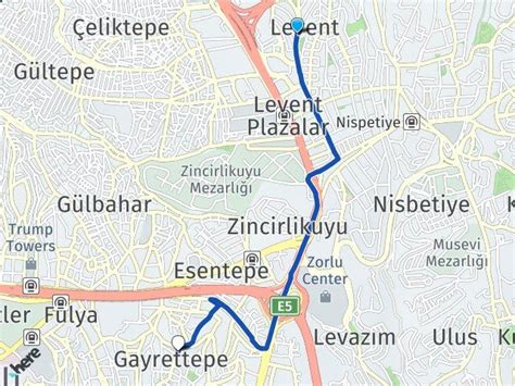 İstanbul Beşiktaş Levent Gayrettepe Beşiktaş Arası Kaç Km Yol Tarifi