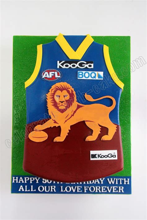 Brisbane Lions Rugby Jersey Cake