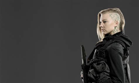 Natalie Dormer The Hunger Games Soldier Sidecut Blonde Tattoo Simple ...