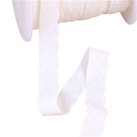 Elastique lingerie facon dentelle 17mm blanc au mètre MyMercerie