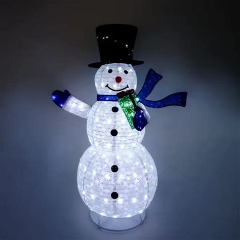 Sparkling 5ft Led Snowman Yard Decoration Lighted