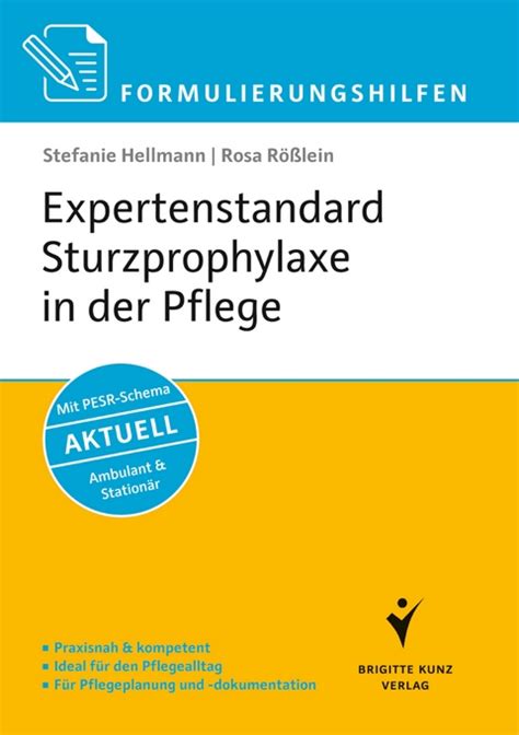 Expertenstandard Sturzprophylaxe In Der Pflege Von Stefanie Hellmann