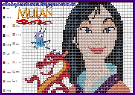 Pin De Naywithny En Ponto Cruz Mulan Punto De Cruz Disney Punto