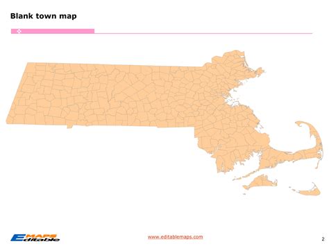 Massachusetts Town Map - Editable PowerPoint Maps