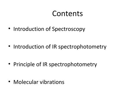 Introduction And Principle Of Ir Spectroscopy Ppt