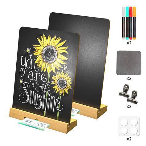 Chalkboard Signs 8 3 X 11 7 Small Chalkboard Signs With Stand And