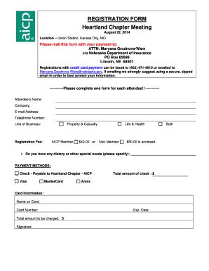 Fillable Online Aicp Registration Info Page Fax Email Print PdfFiller