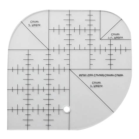 Xgng Regla De Costura Acrílica De Retazos Curvada Para Cortar Esquinas