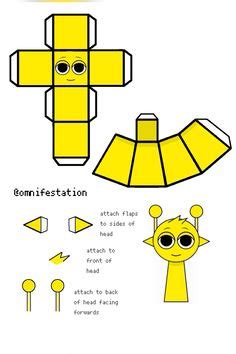 Sprunki Papercraft Paper Doll Template Paper Dolls Diy Easy Paper