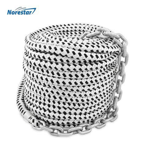 Double Braided Nylon Windlass Rope And Galvanized Chain Prespliced T