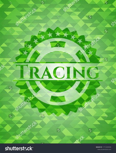 Tracing Green Emblem Mosaic Background Stock Vector Royalty Free