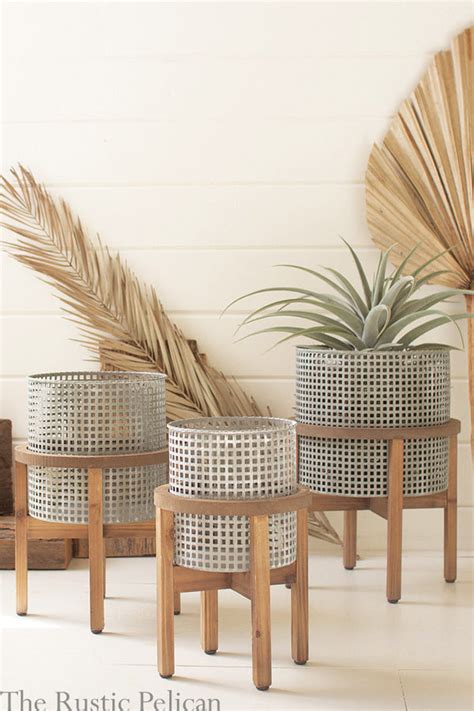 Modern Bohemian Rustic Farmhouse Metal Planters FREE SHIPPING - The ...