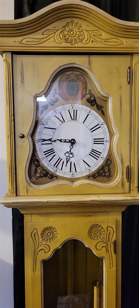 Vintage Colonial Zeeland Grandfather Weight Driven Clock At 1stdibs