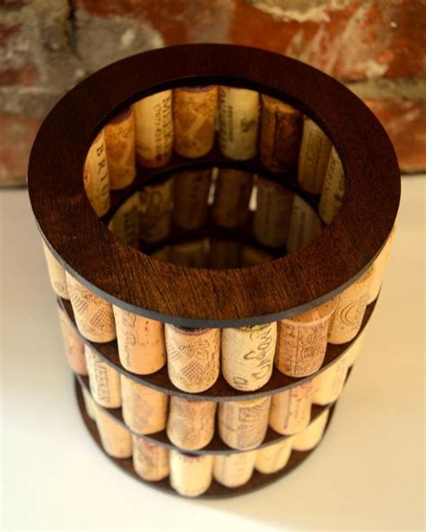 A Close Up Of A Wine Bottle Holder With Corks On It S Sides