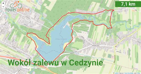 Trasa rowerowa Wokół zalewu w Cedzynie Roweronline