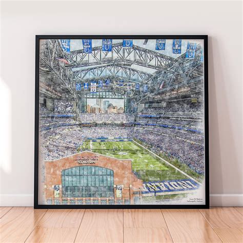 Lucas Oil Stadium Print / Canvas Wall Art, Indianapolis Colts Football