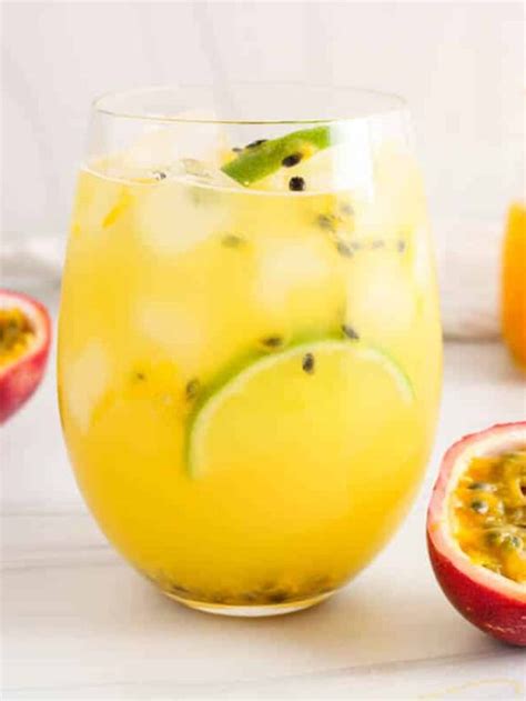 Mocktail Drink With Fresh Passion Fruit Plant Based Jess