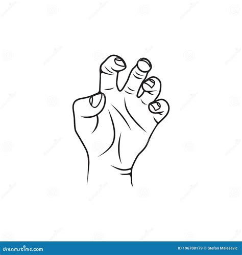 Scary frightening hand stock vector. Illustration of arises - 196708179