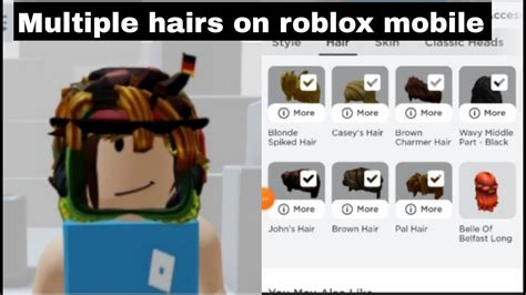 Roblox How To Wear Multiple Hairs Accessories On Mobile Easy Youtube