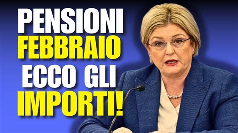 PENSIONI FEBBRAIO 2024 NUOVI IMPORTI GIA VISIBILI YouTube