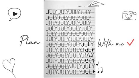 July Plan With Me July 2022 Minimalist Bullet Journal Using One Gel