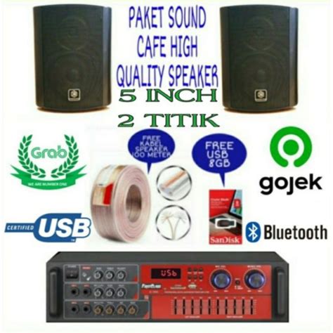 Jual Paket Sound Cafe Dan Restoran Ampli Digital Speaker Gantung