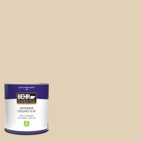 BEHR PREMIUM PLUS 1 Qt PWN 66 Toasted Cashew Ceiling Flat Interior