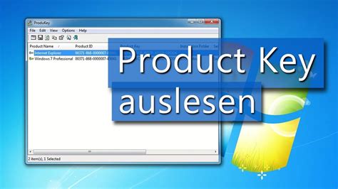 Anleitung Windows 7 Product Key Produktschlüssel auslesen Deutsch