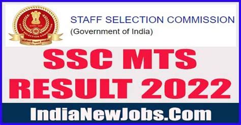 SSC MTS Result 2022 Date Cutoff And Merit List For Tier 1 CBT Exam