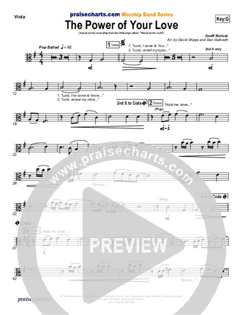 The Power Of Your Love Viola Sheet Music Pdf Hillsong Worship Praisecharts