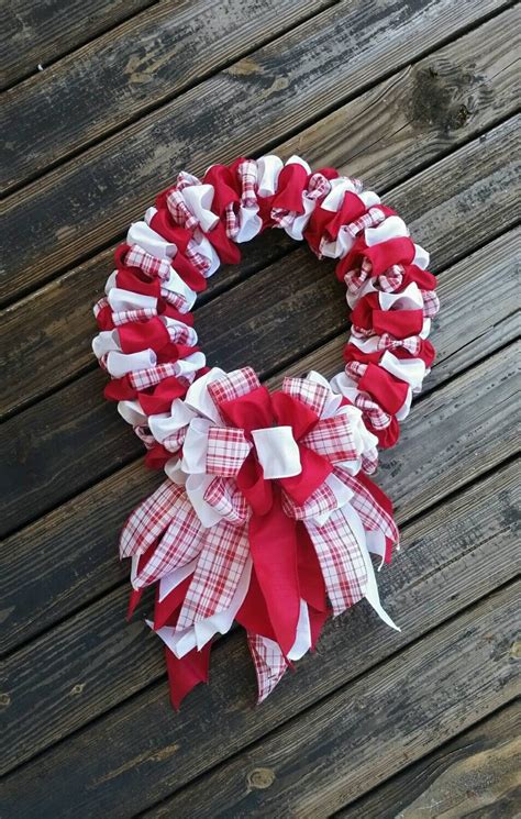 Christmas Wreath, Ribbon Wreath, Holiday Wreath, Holiday Decor ...