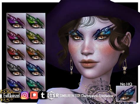 Sims Patreon Simblreen Clairvoyance Eyeshadow By Evilquinzel