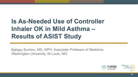 Is As Needed Use Of Controller Inhaler Ok In Mild Asthma Results Of