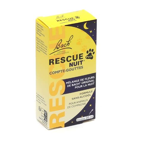 Fleurs De Bach Gouttes Rescue Nuit Pets Stress Animaux De Compagnie