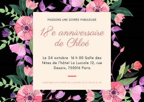 D Couvrir Imagen Formule D Invitation Un Anniversaire Fr